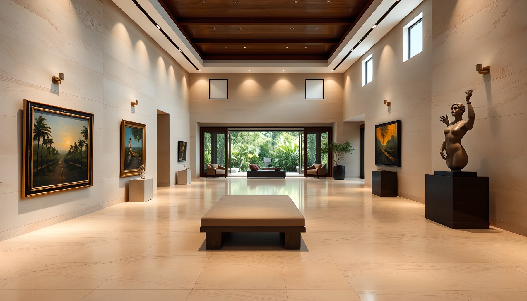 AI-generated Art Gallery architecture scene