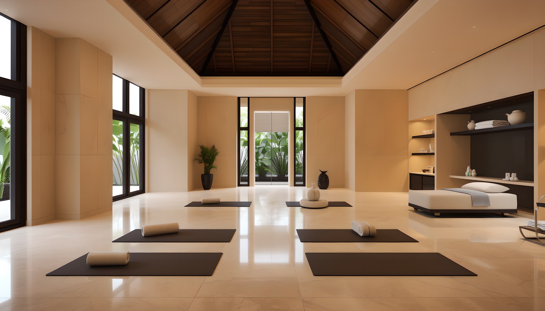 AI-generated Wellness Spa architecture scene