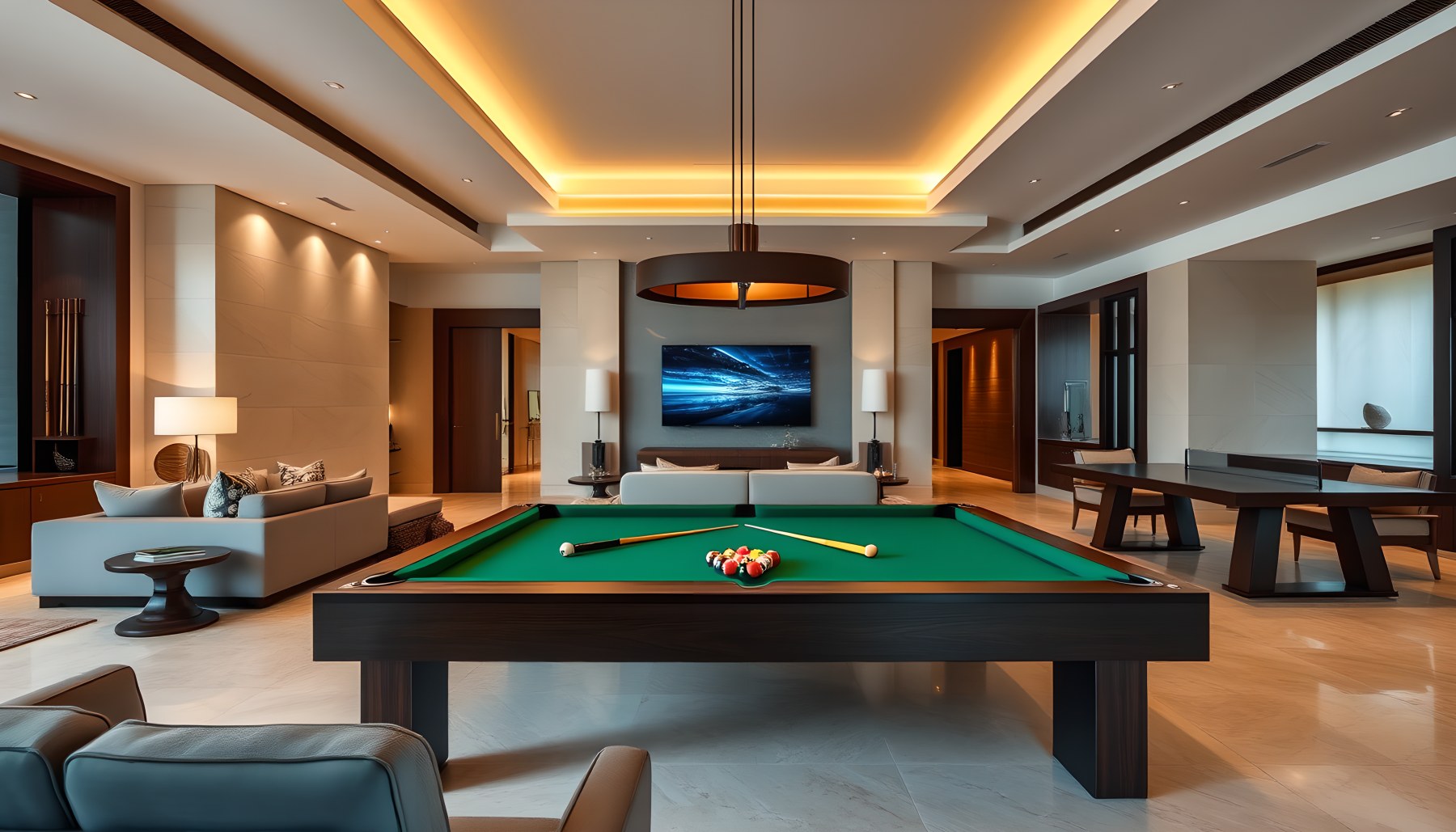 AI-generated Entertainment Room architecture scene