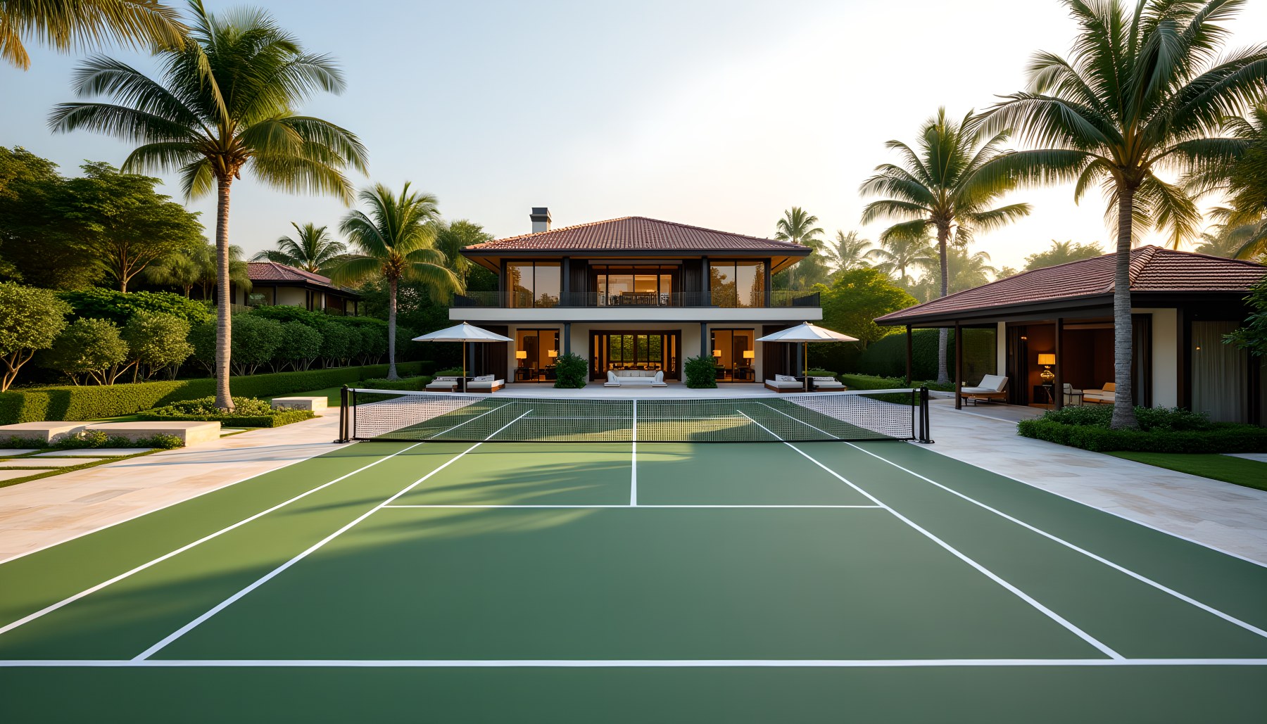 AI-generated Tennis Cou architecture scene