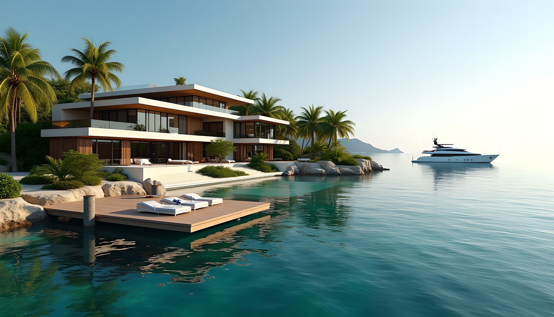 AI-generated Private Dock architecture scene