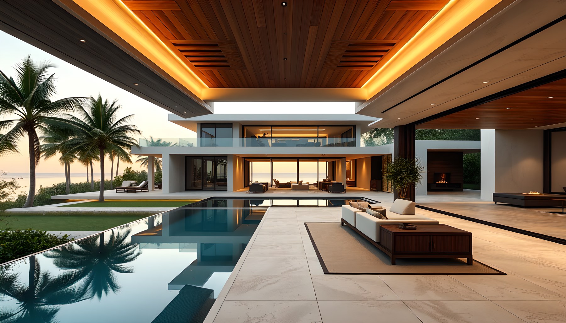 AI-generated Outdoor Living Room architecture scene