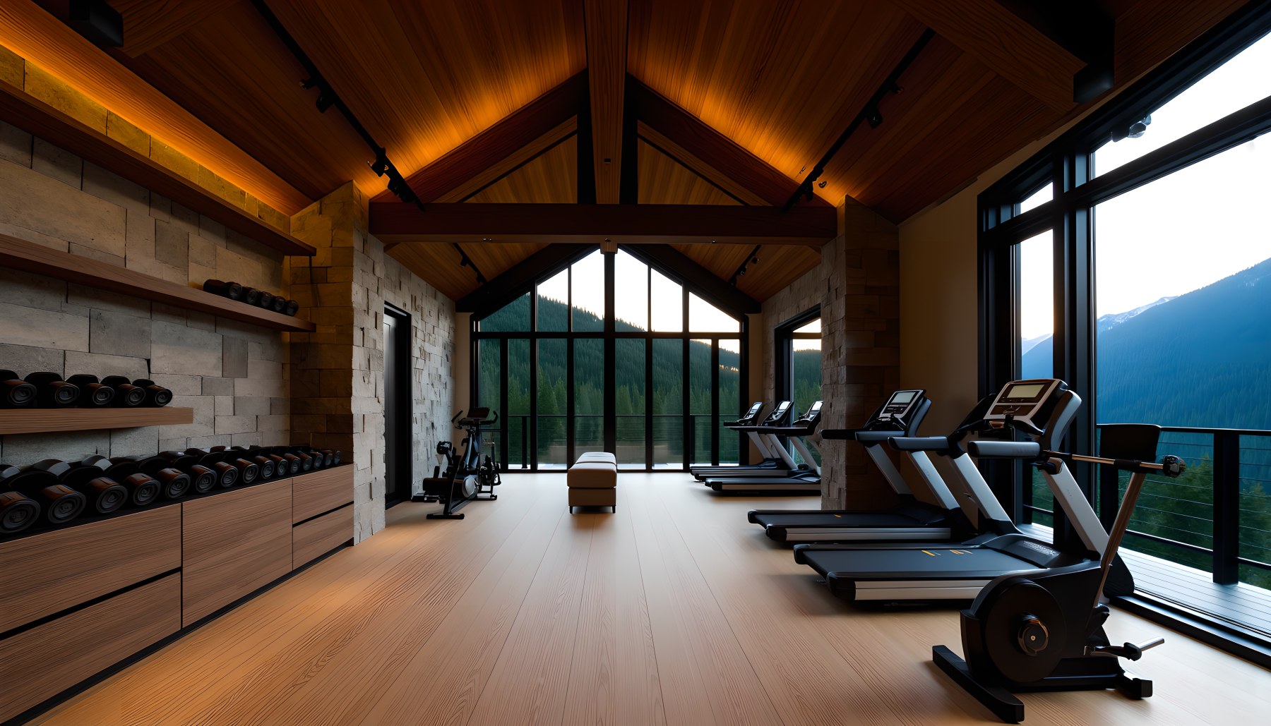 AI-generated Gym architecture scene