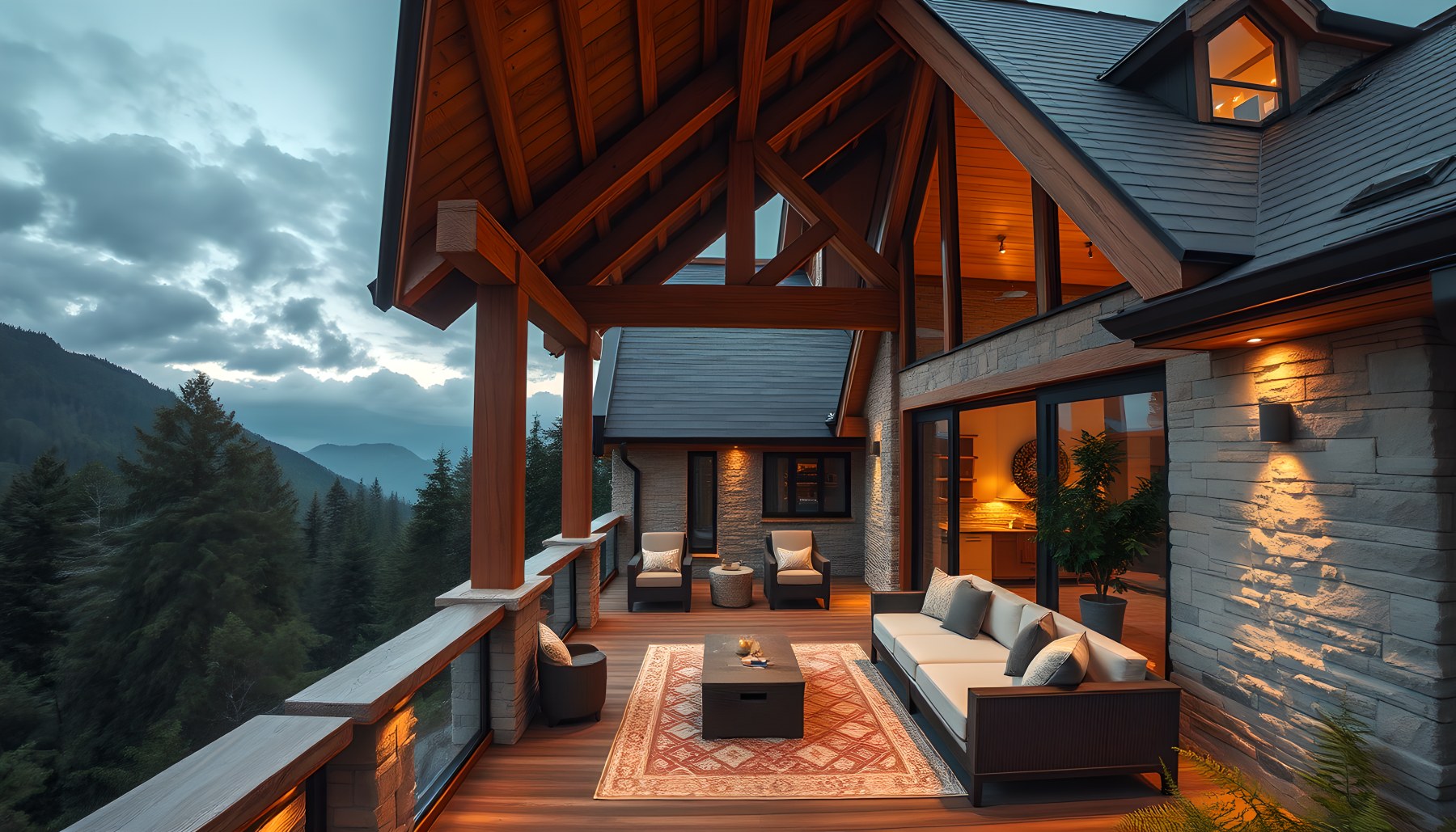 AI-generated Balcony architecture scene