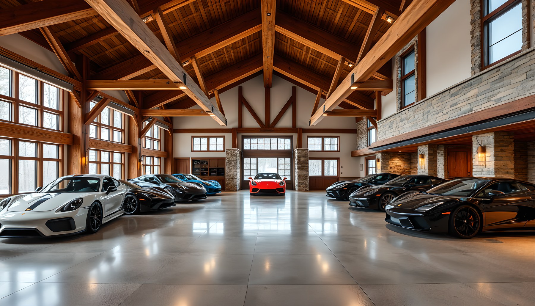 AI-generated Supercar Garage architecture scene