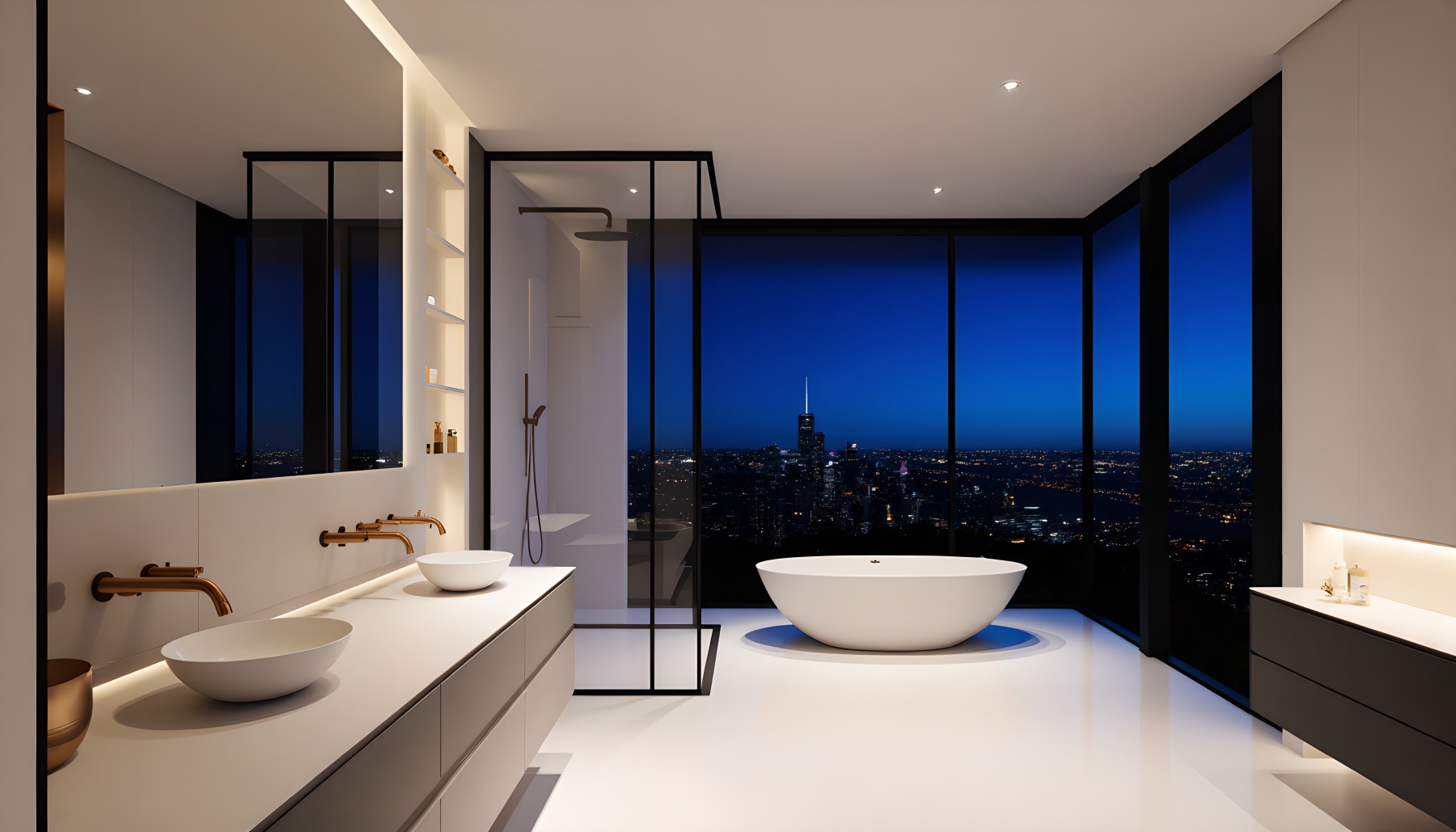 AI-generated Primary Bathroom architecture scene