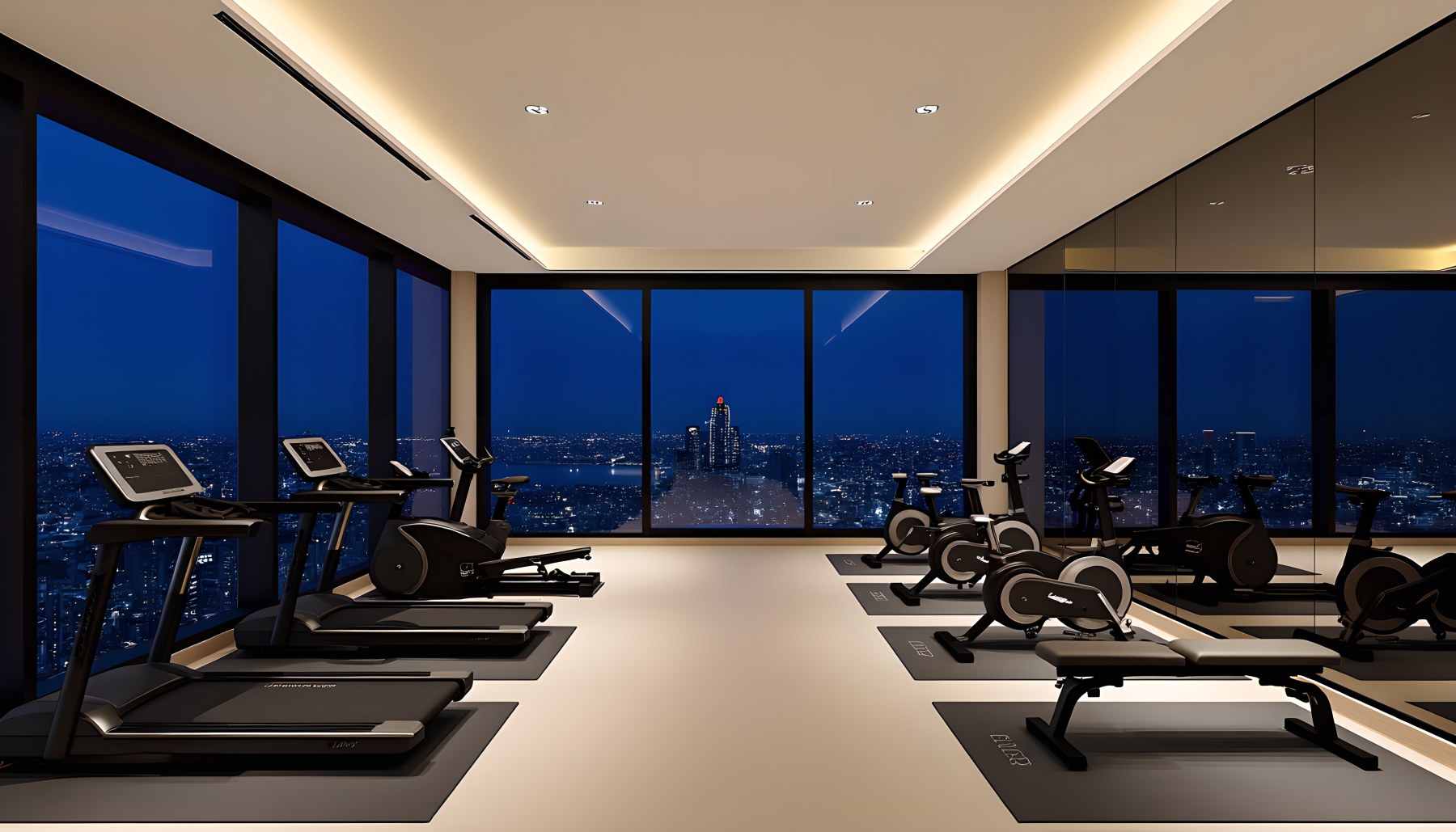 AI-generated Gym architecture scene