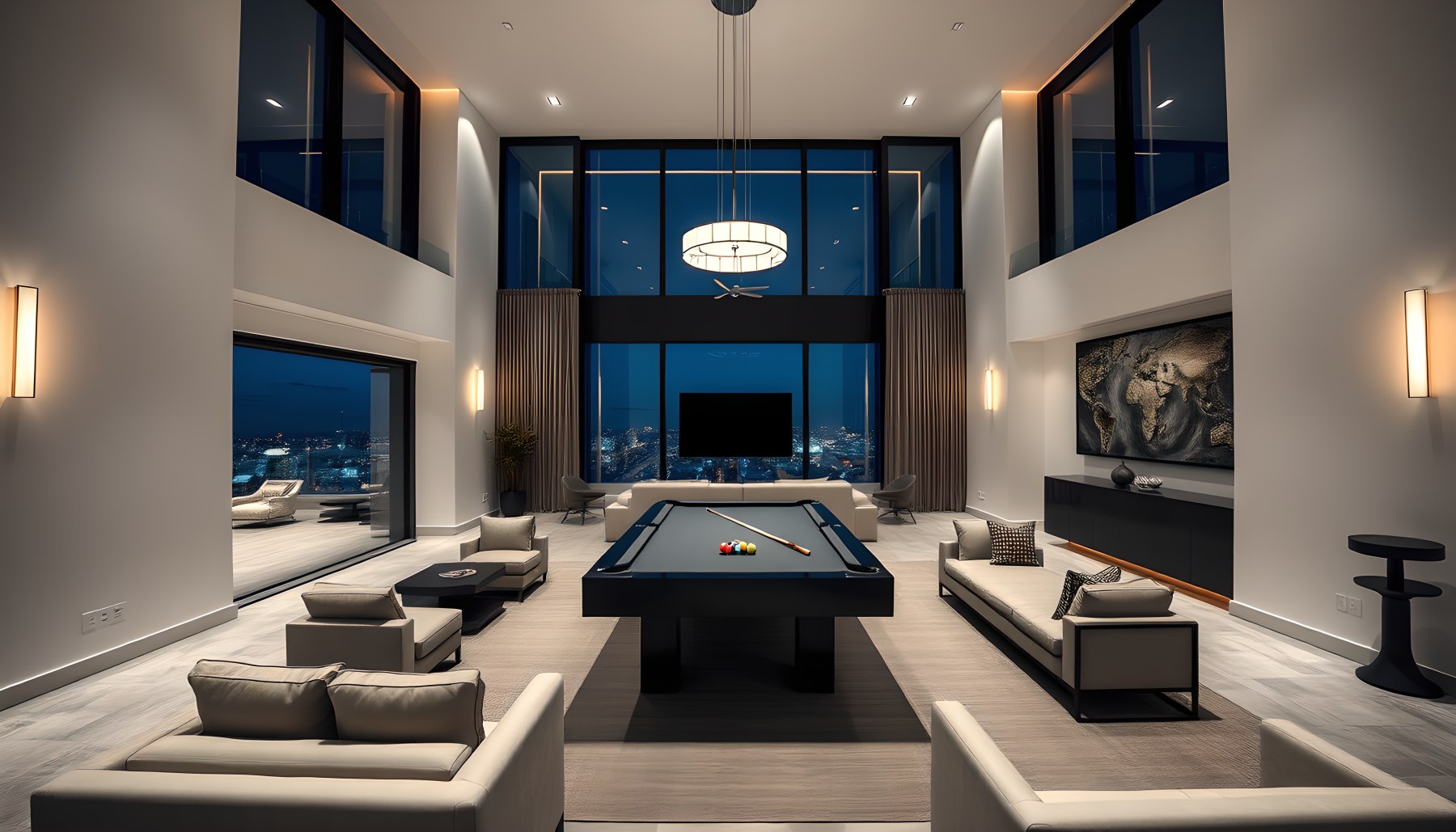 AI-generated Entertainment Room architecture scene