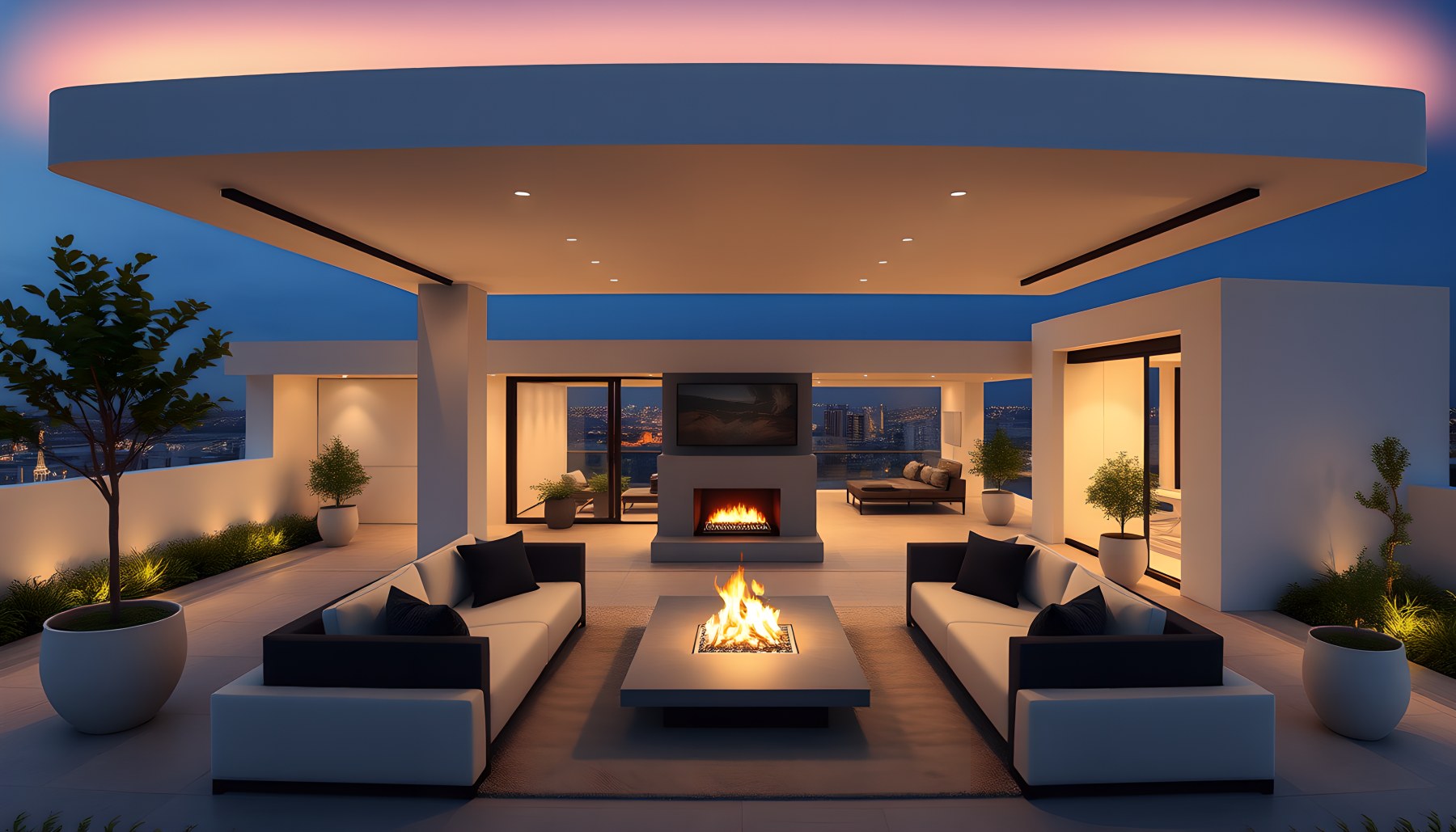 AI-generated Outdoor Living Room architecture scene