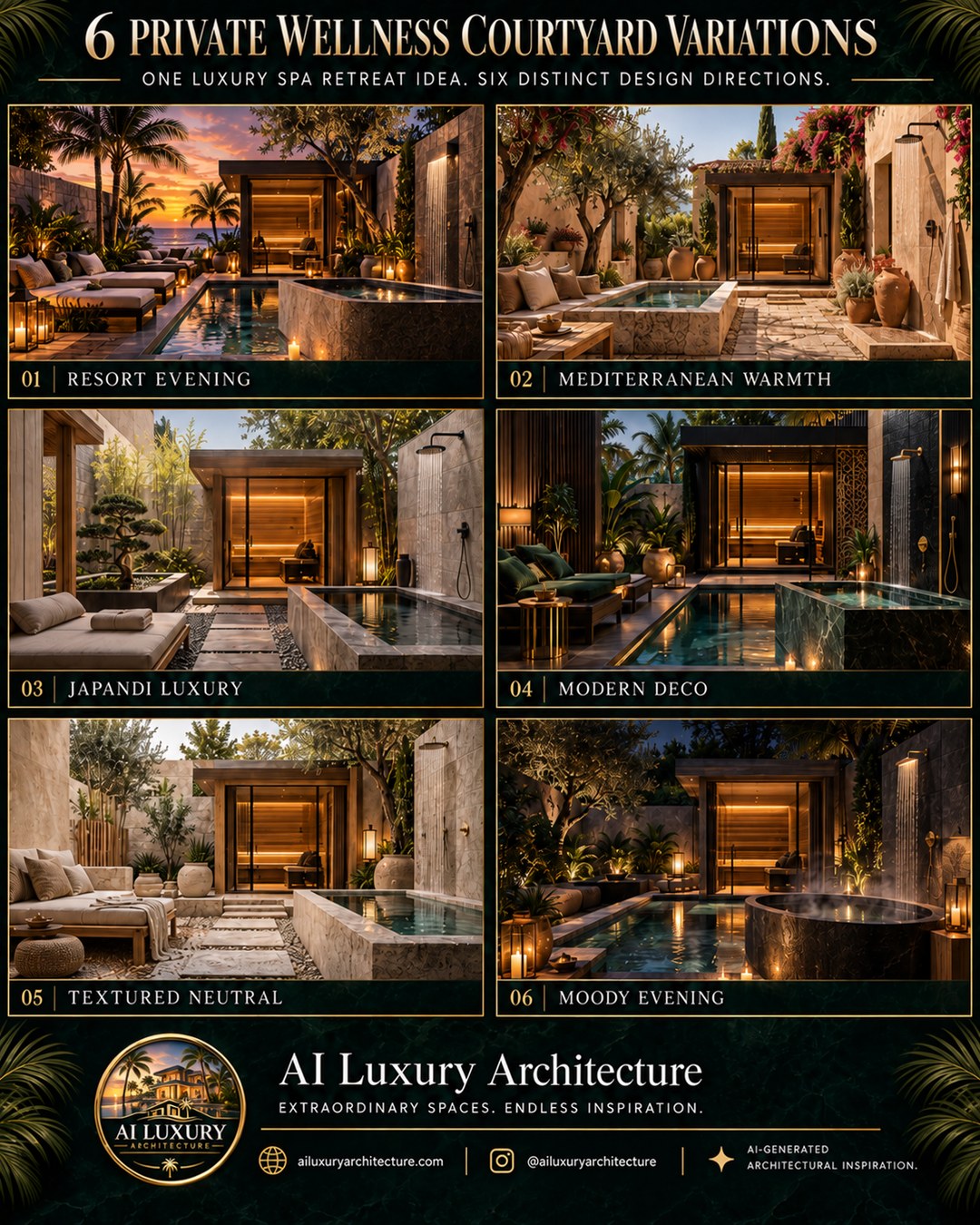 6 PRIVATE WELLNESS COURTYARD VARIATIONS