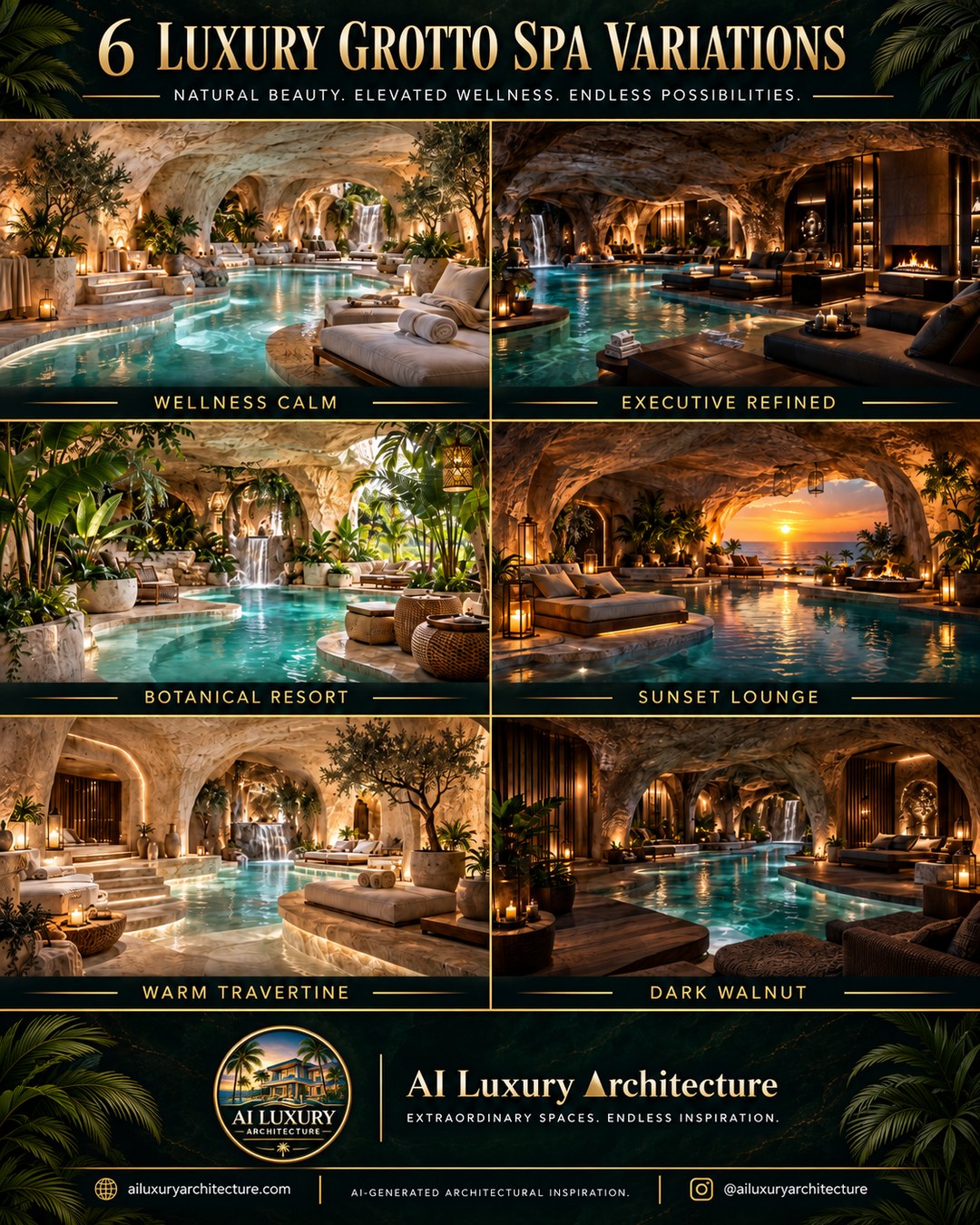 6 LUXURY GROTTO SPA VARIATIONS