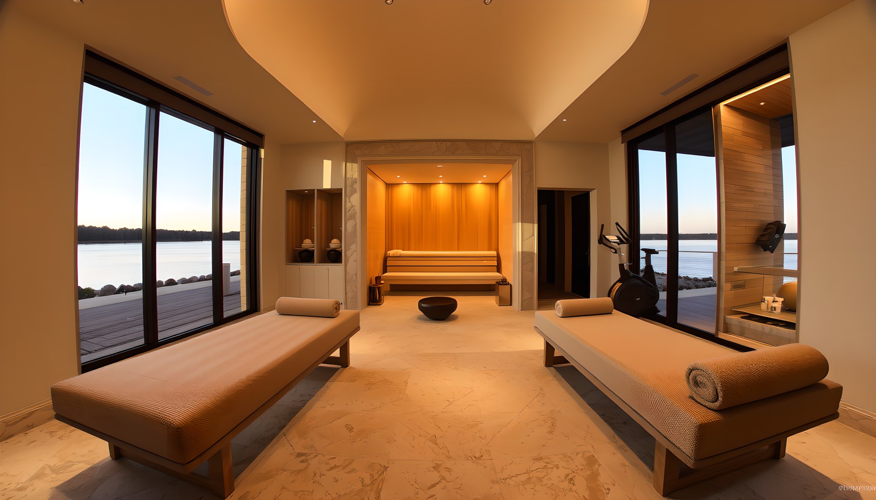 AI-generated Wellness Spa architecture scene