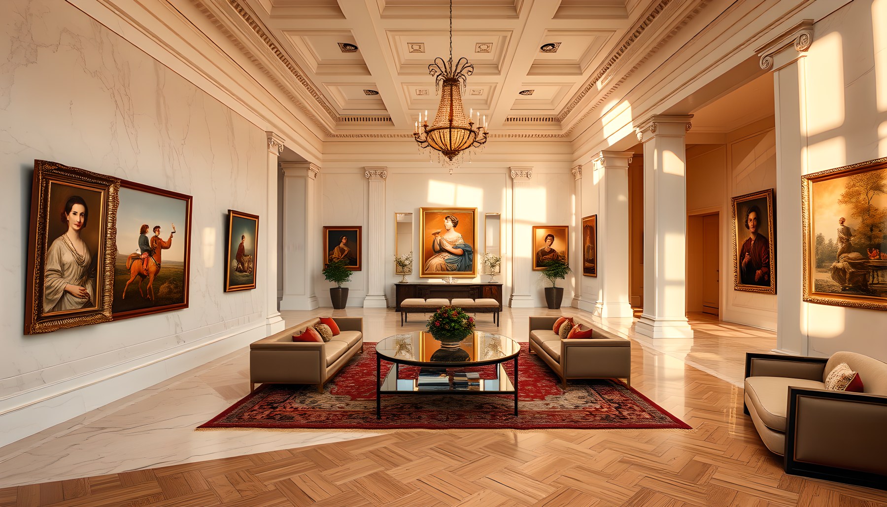 AI-generated Art Gallery architecture scene