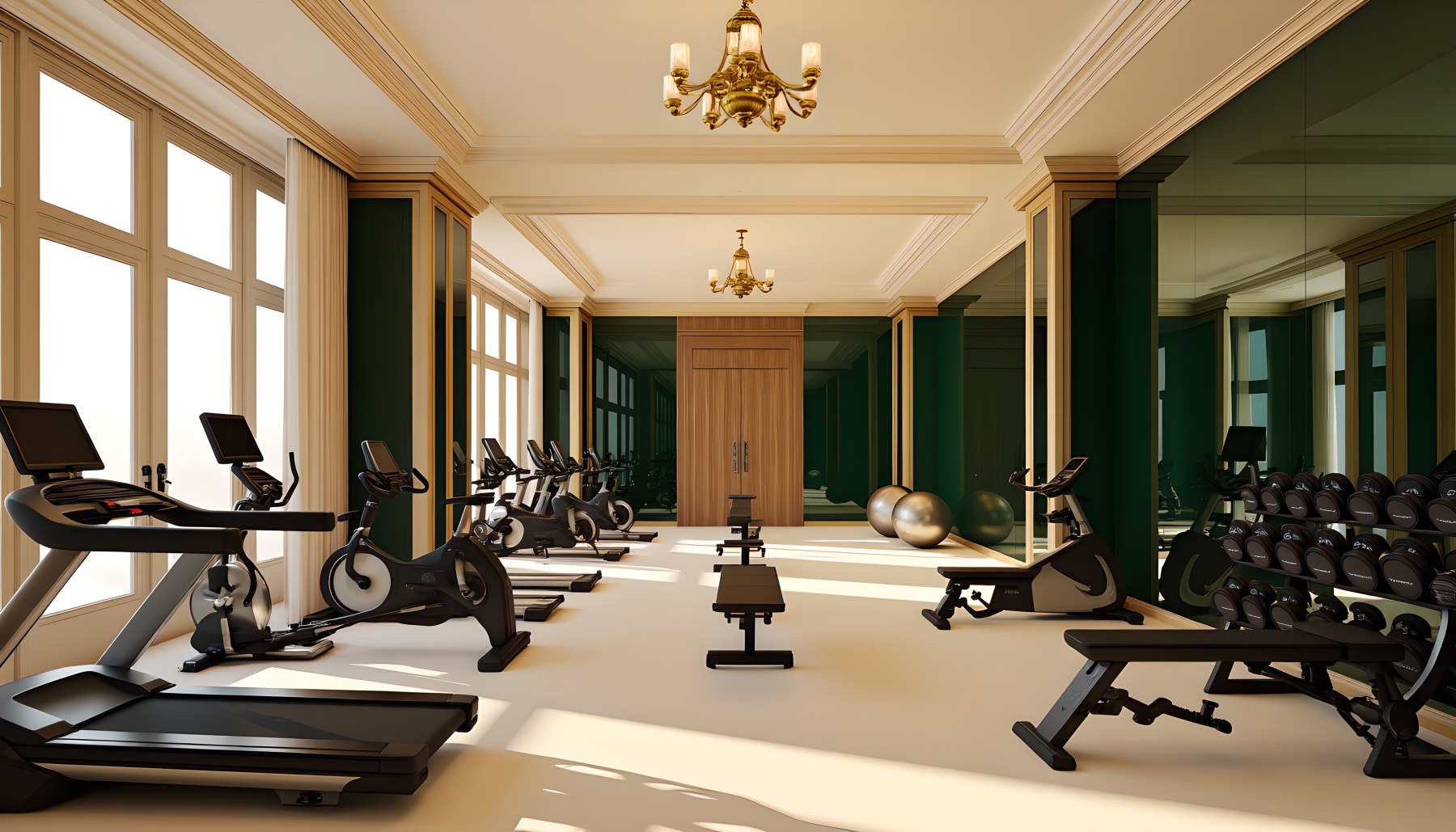 AI-generated Gym architecture scene