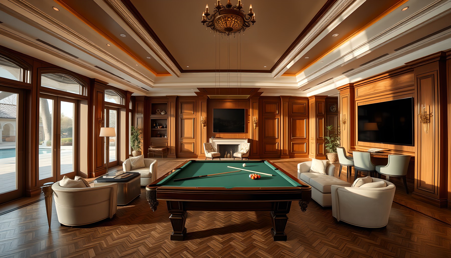 AI-generated Entertainment Room architecture scene