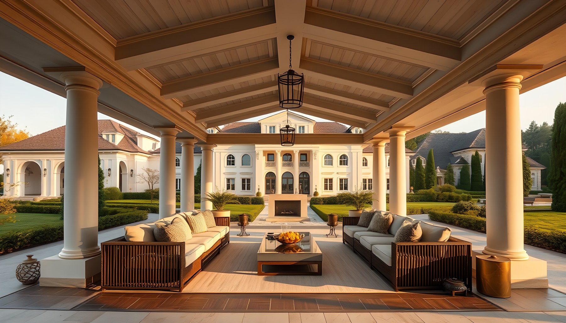 AI-generated Outdoor Living Room architecture scene
