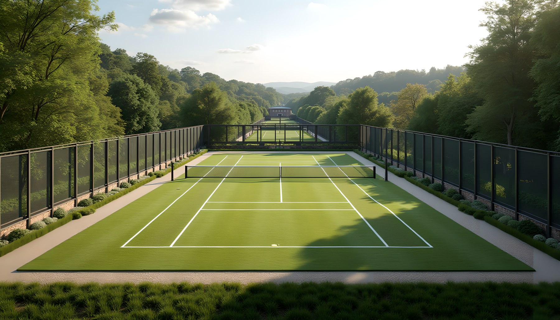 AI-generated Tennis Cou architecture scene
