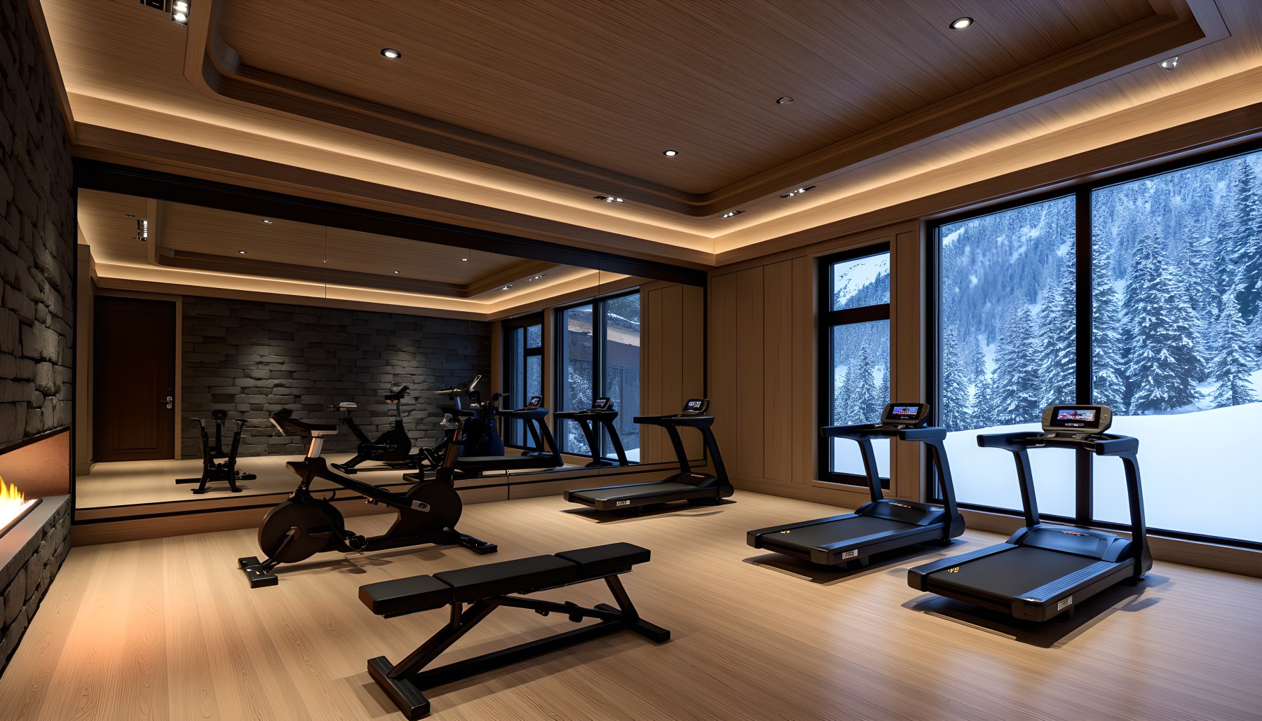 AI-generated Gym architecture scene