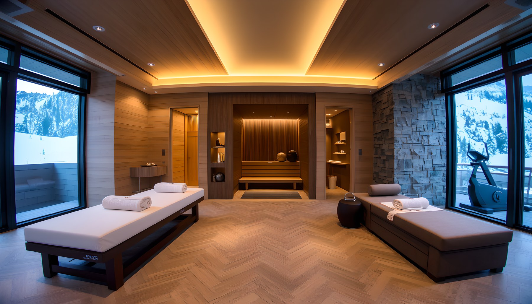 AI-generated Wellness Spa architecture scene