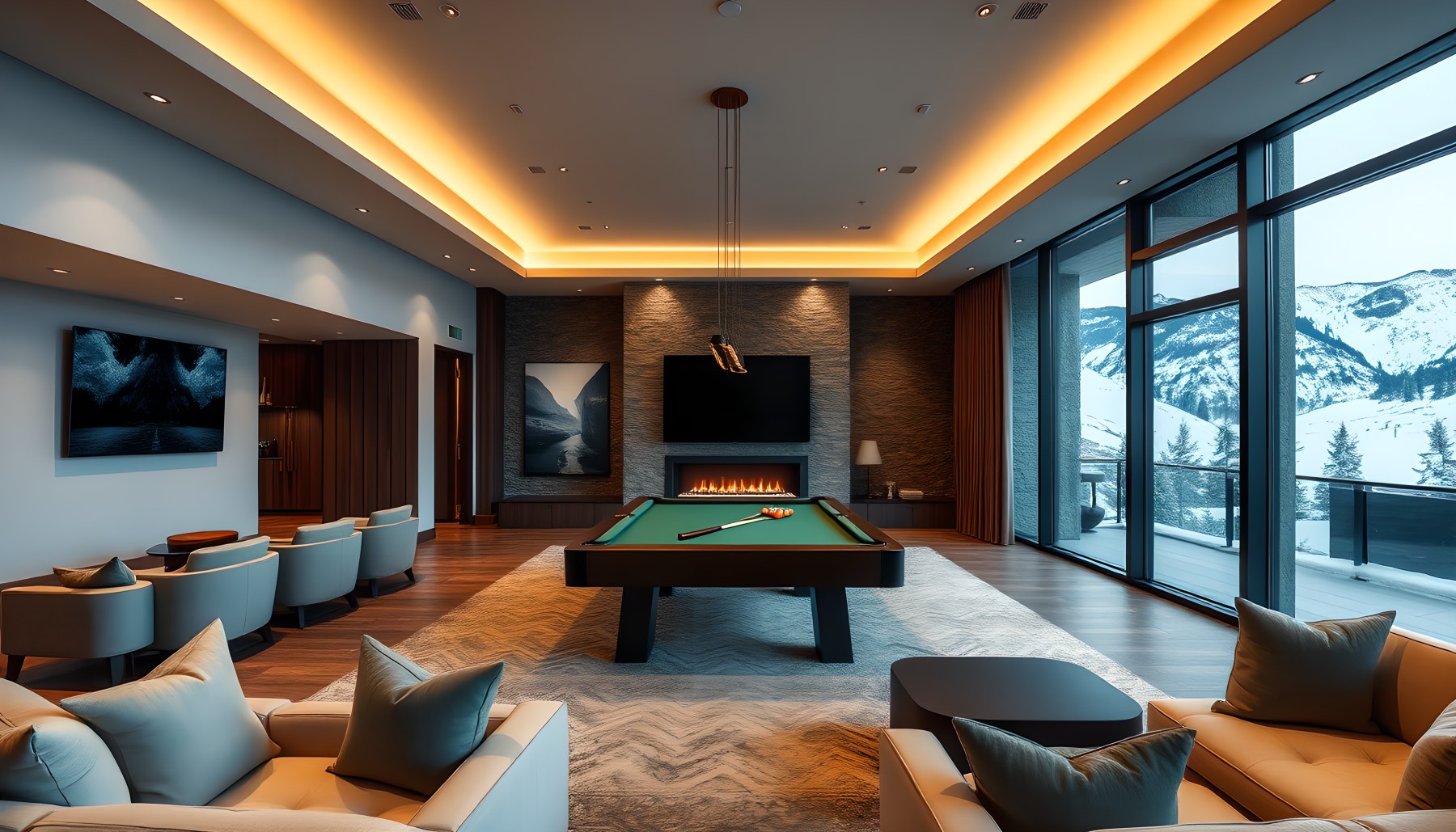 AI-generated Entertainment Room architecture scene